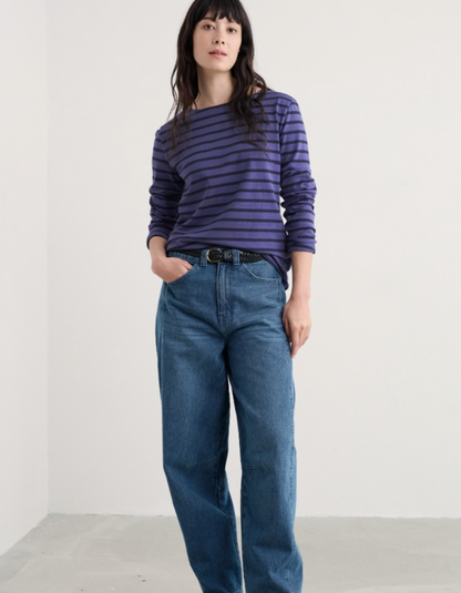 Seasalt Sailor Top in Breton Dark Bilberry Maritime