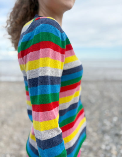 Heidekonigin Rainbow Cardigan