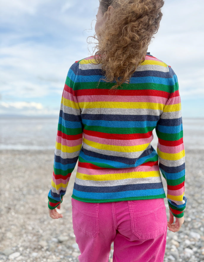 Heidekonigin Rainbow Cardigan