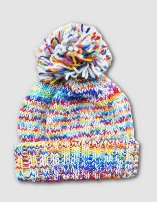 From the Source Rainbow Bobble Hat