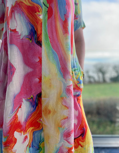 Luukaa Rainbow Swirl Dress