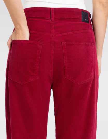 deep red baggy cords