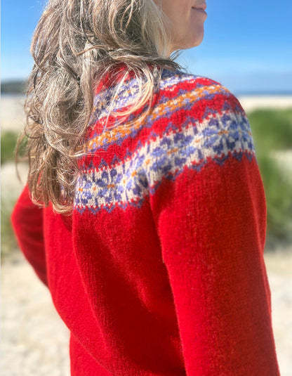 Harley Lambswool Fair Isle in Cardinal