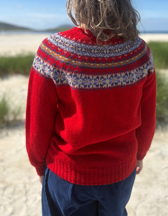 Harley Lambswool Fair Isle in Cardinal