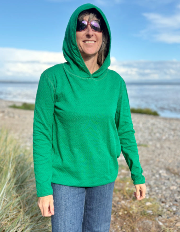 Heidekonigin Hooded Reversible T shirt in Green
