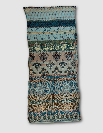 Letol Jacquard Scarf Anoushka in Turquoise Hiver