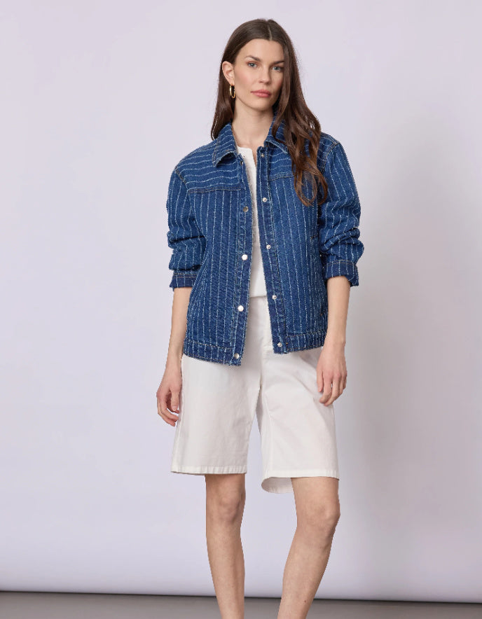 Red Green Sassy Denim Jacket