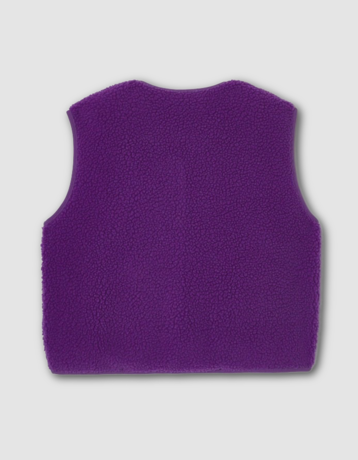 Billy Belt Sherpa Vest in Purple