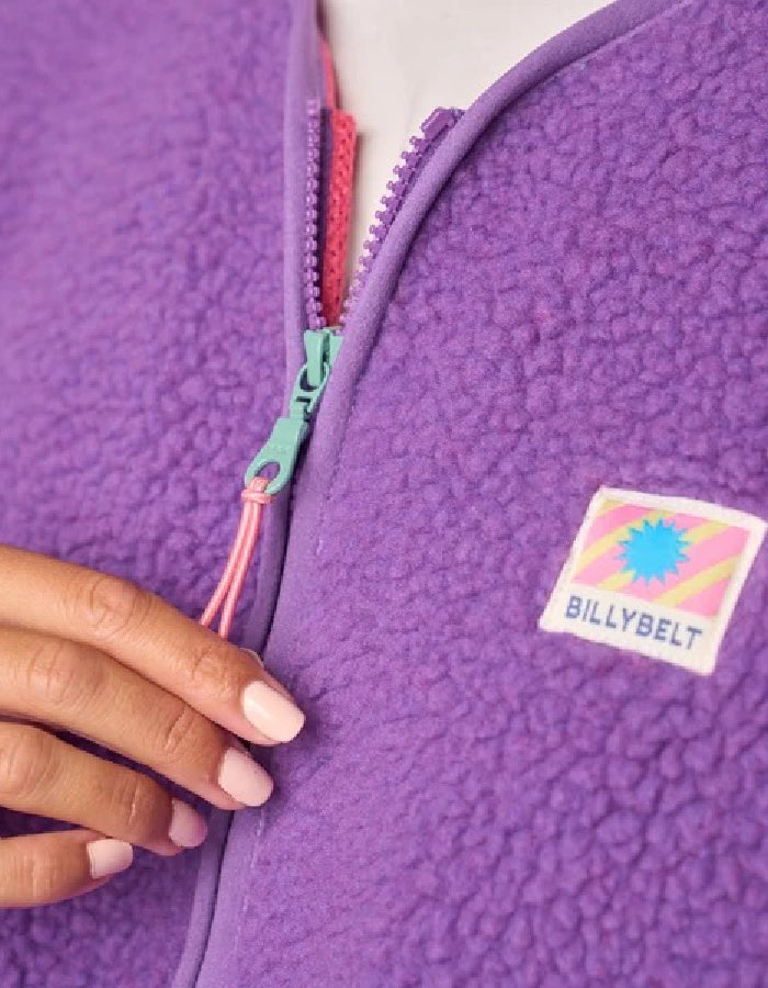 Billy Belt Sherpa Vest in Purple