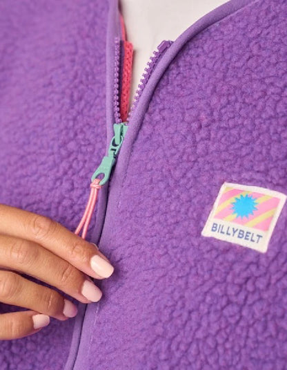 Billy Belt Sherpa Vest in Purple
