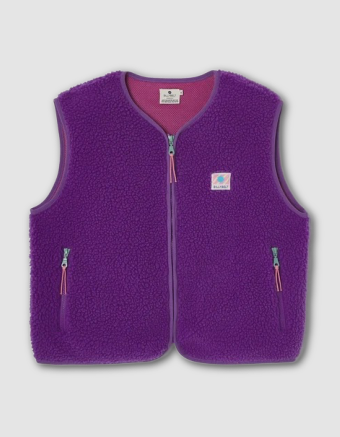 Billy Belt Sherpa Vest in Purple