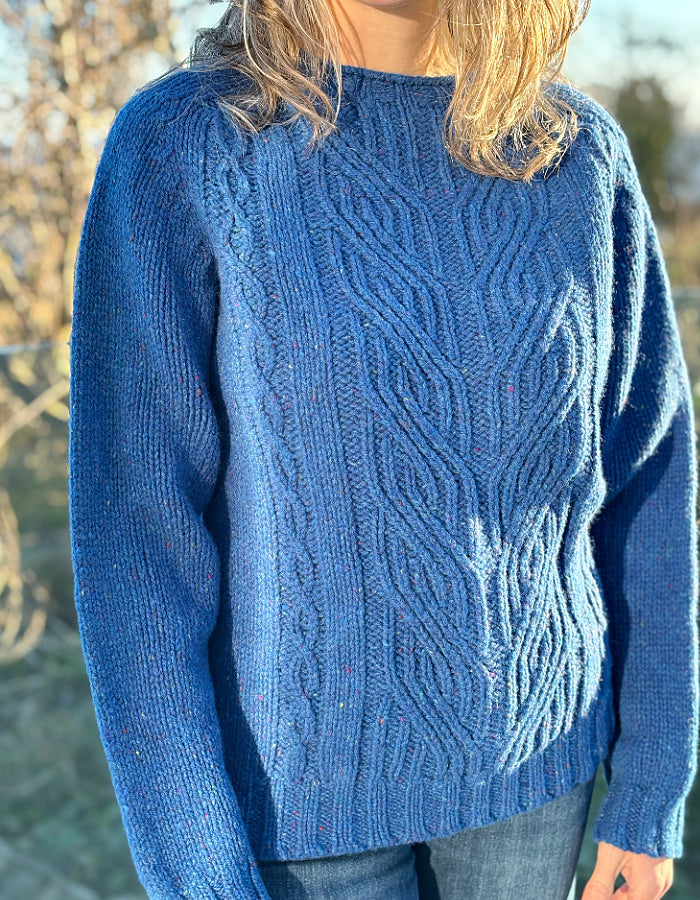 Harley Cable Weave Sweater in Skye
