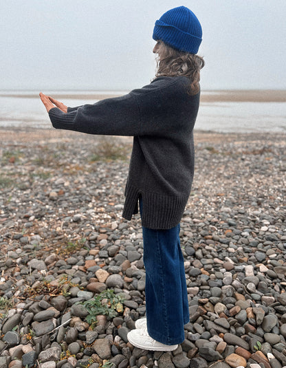 MUSE Wear Sky Sweater in Charcoal Eco Wool