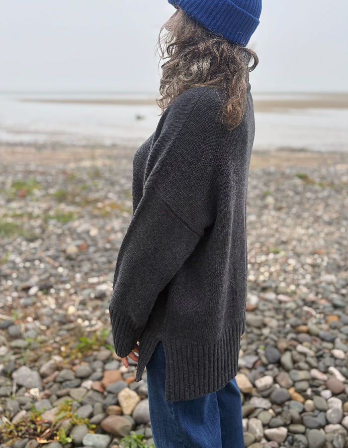 MUSE Wear Sky Sweater in Charcoal Eco Wool