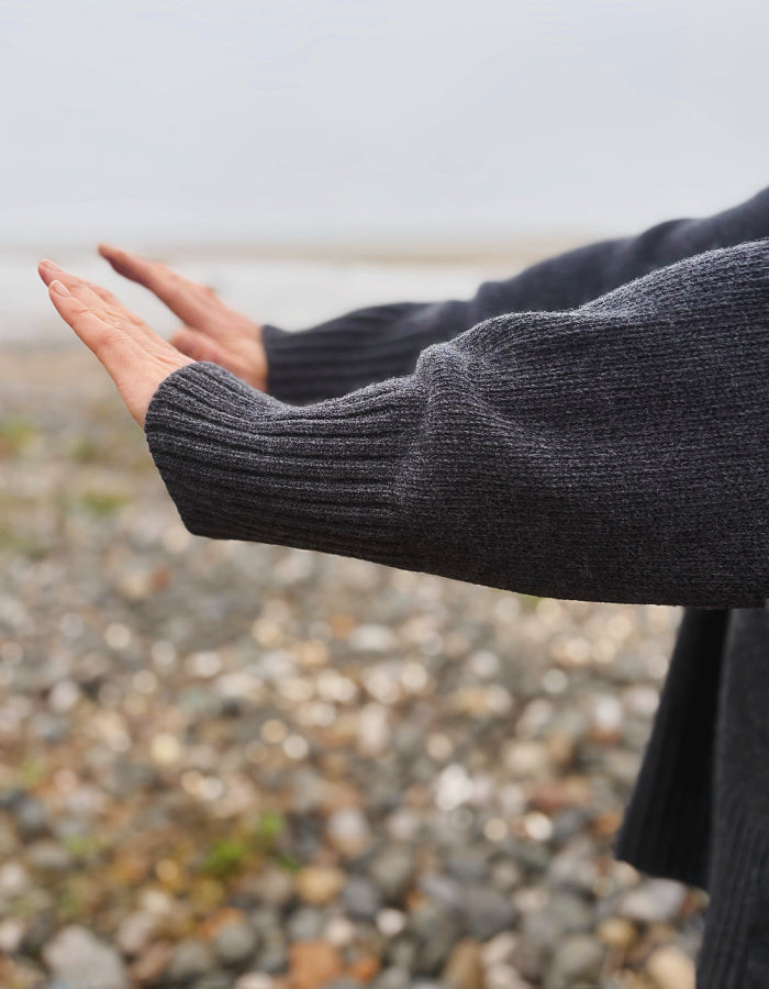 MUSE Wear Sky Sweater in Charcoal Eco Wool