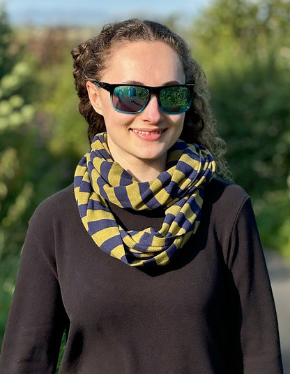 Neirami Cosy Snood in Lime Stripe