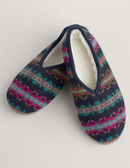 Seasalt Starry Eyed Borg Slippers in Palace Cove Maritime Multi