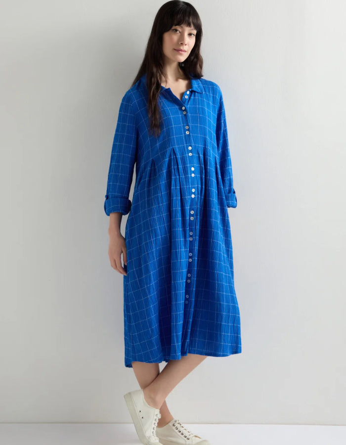 Sahara Stitched Grid Check Dress