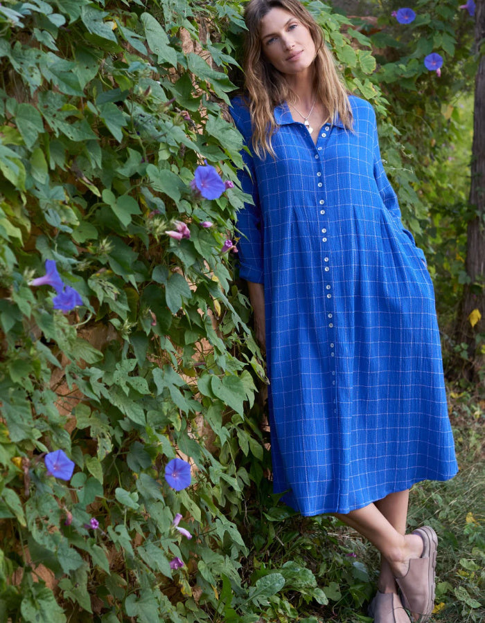 Sahara Stitched Grid Check Dress