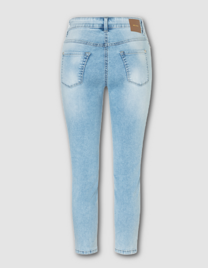 summer vintage wash stretchy cropped jeans