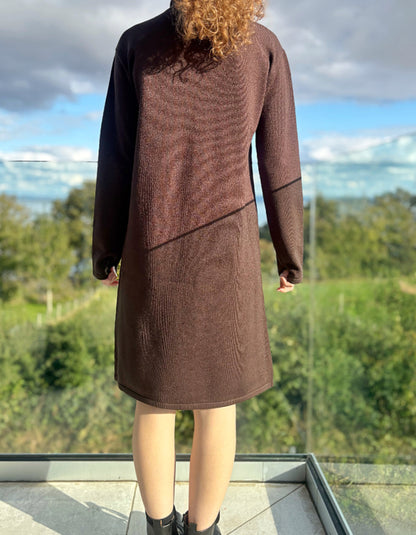 Betty Barclay Sweater Dress in Chestnut Brown