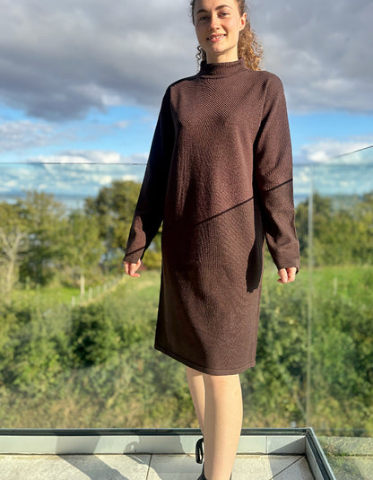 Betty Barclay Sweater Dress in Chestnut Brown