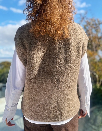 Milano Turtle Neck Tank Top in Mink