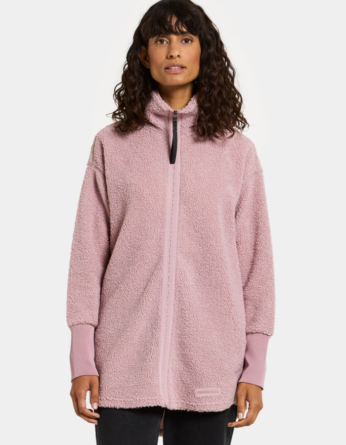 Didriksons Tola Full Zip Fleece in Oyster Lilac