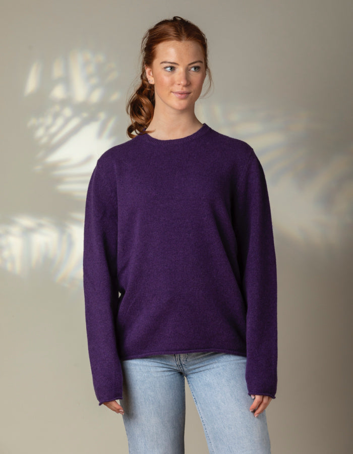 Eribe Corry T-Shirt Sweater in Aubergine