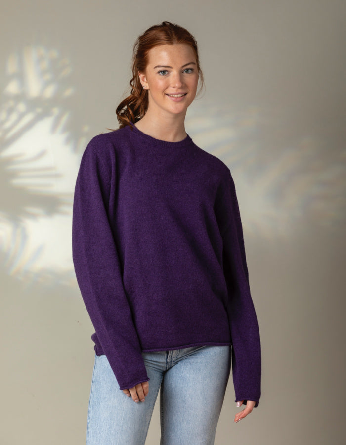 Eribe Corry T-Shirt Sweater in Aubergine