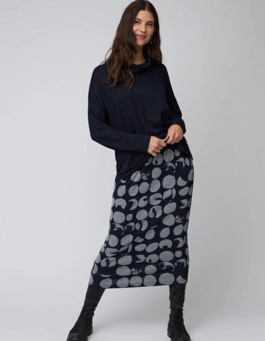 Sahara Brushed Jersey Spotted Tube Skirt