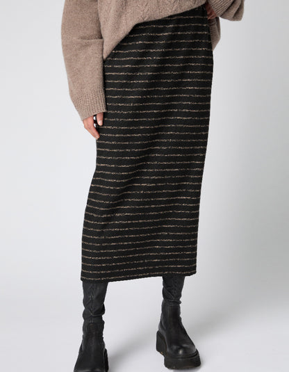 Sahara Broken Stripe Jersey Tube Skirt