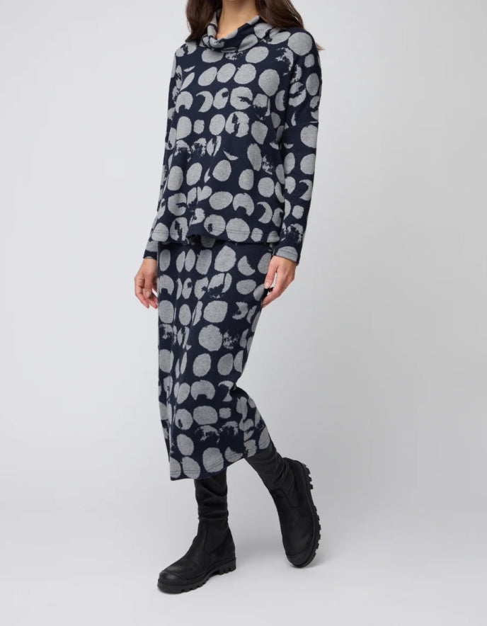 Sahara Brushed Jersey Spotted Tube Skirt