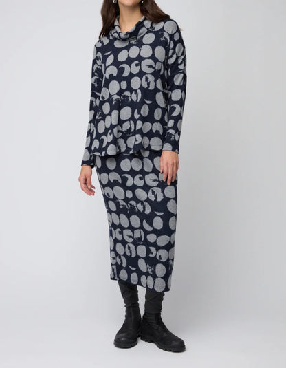 Sahara Brushed Jersey Spotted Tube Skirt