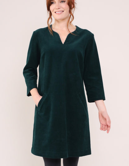 Nomads Chunky Cord Tunic Dress in Bottle