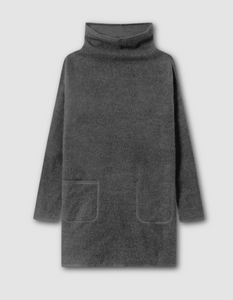 By Basics Reversible Fleece Tunic in Anthracite