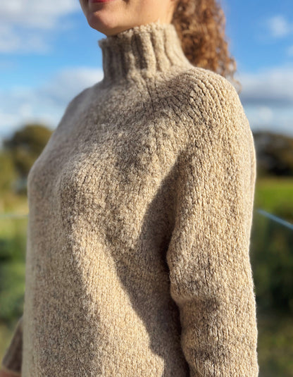 Milano Turtle Neck Pullover in Sand