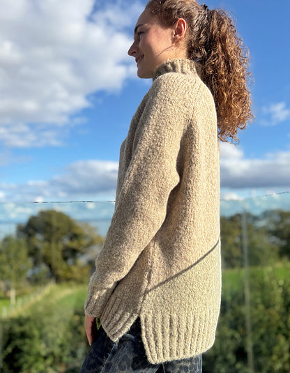 Milano Turtle Neck Pullover in Sand
