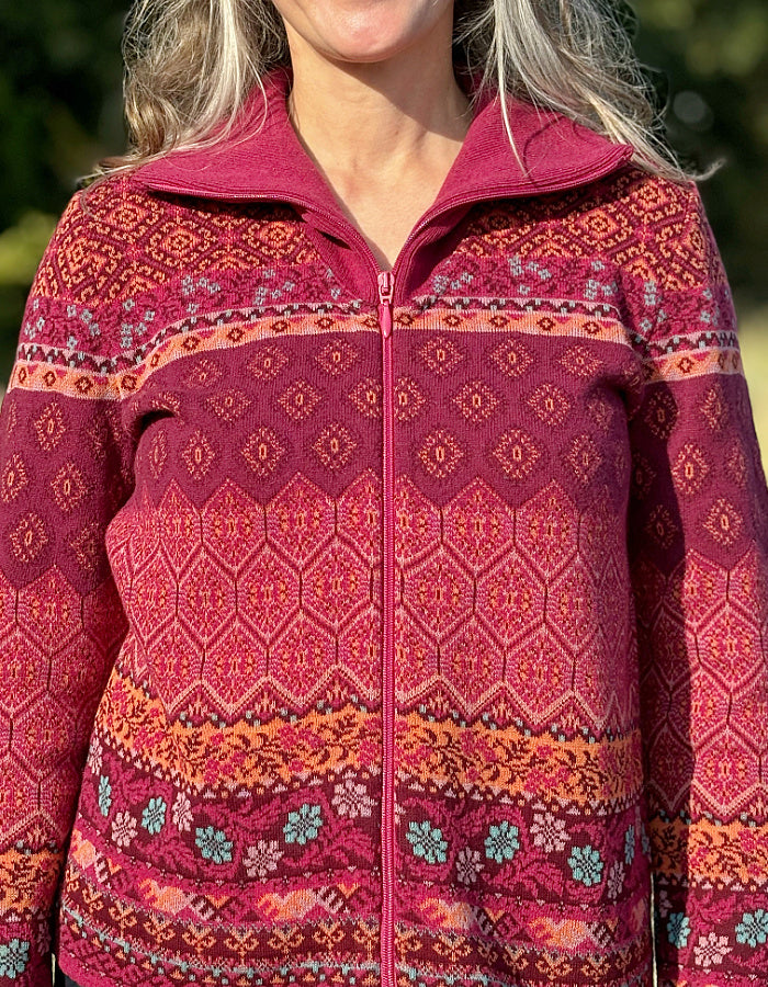 Dunque Alpine Turtle Zip Cardigan