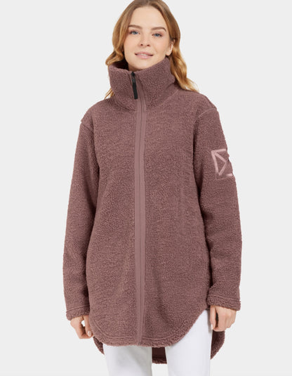 Didriksons Umi Sherpa Full Zip in Faded Wine