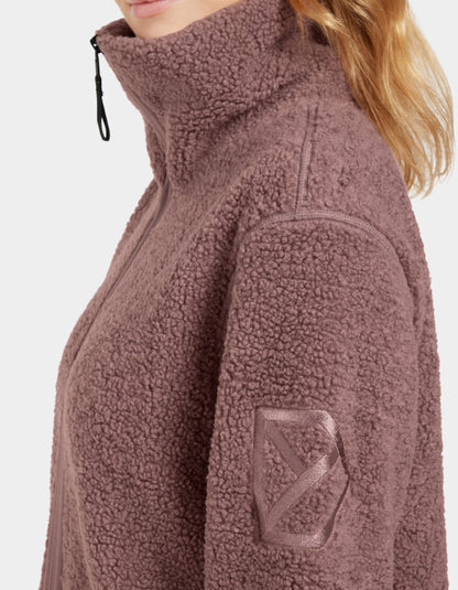 Didriksons Umi Sherpa Full Zip in Faded Wine