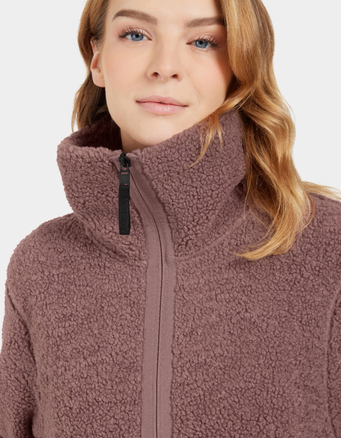 Didriksons Umi Sherpa Full Zip in Faded Wine