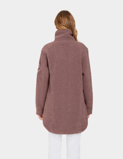 Didriksons Umi Sherpa Full Zip in Faded Wine