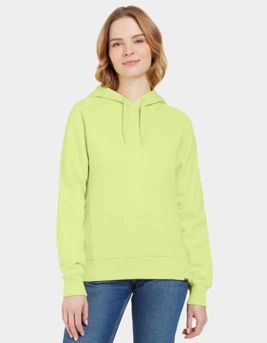 lime cotton hooded sweatshirt