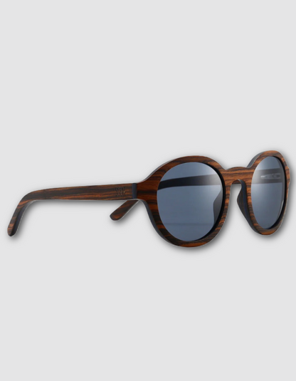 SOEK Wanderer Oak Wooden Sunglasses with Black Lens