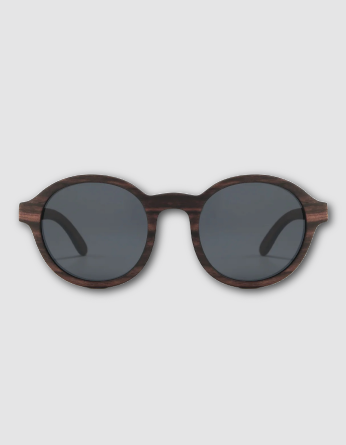 SOEK Wanderer Oak Wooden Sunglasses with Black Lens