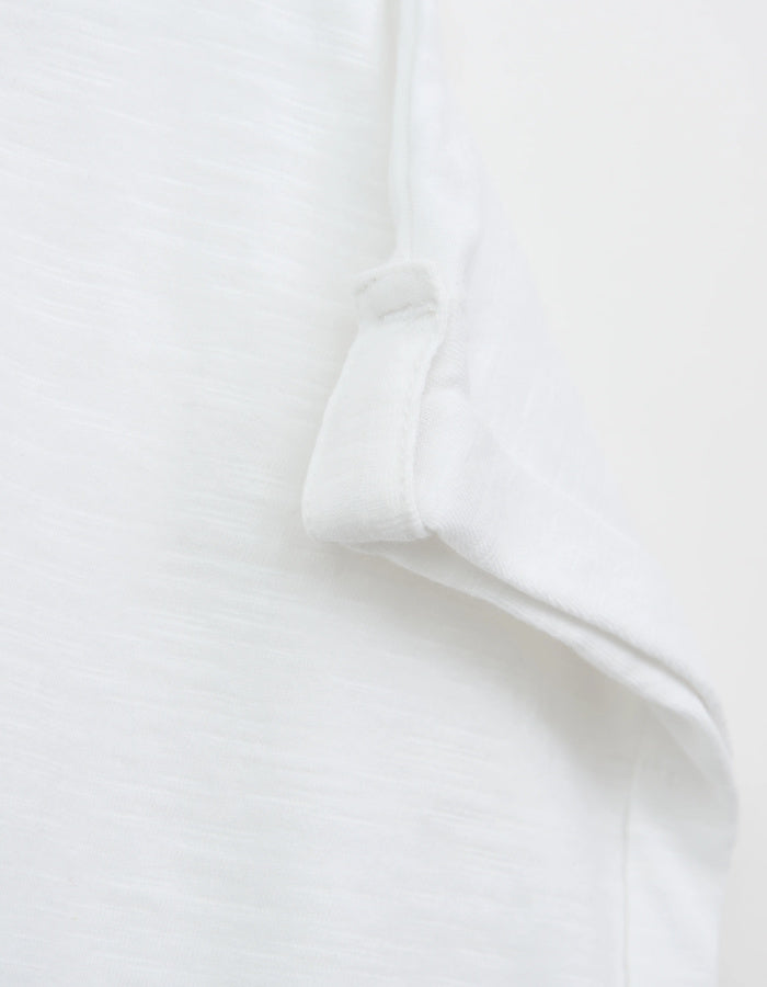 Batela Leaf Print Tee in White