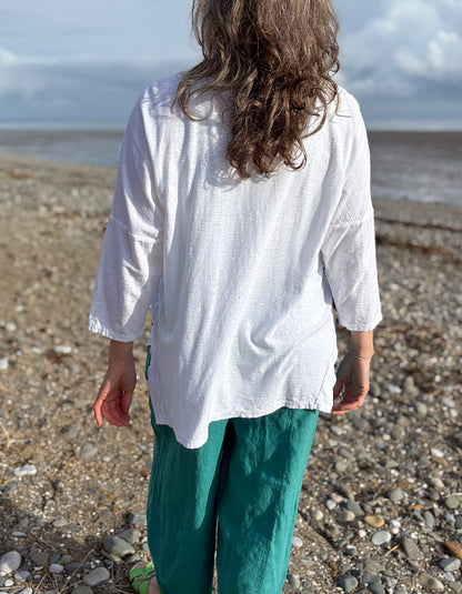 Cut Loose Oversized White Tee