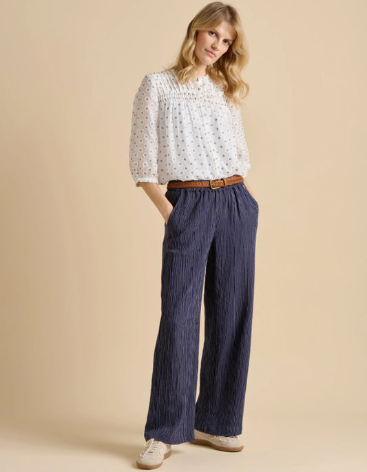 Brakeburn Wide Leg Striped Trouser