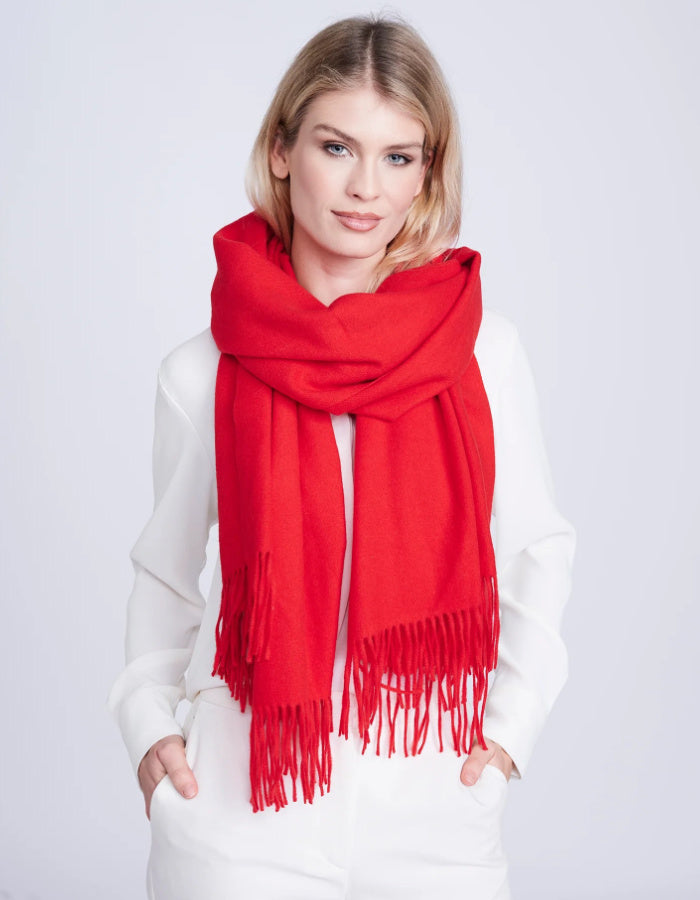 Pia Rossini Willow Scarf in Red